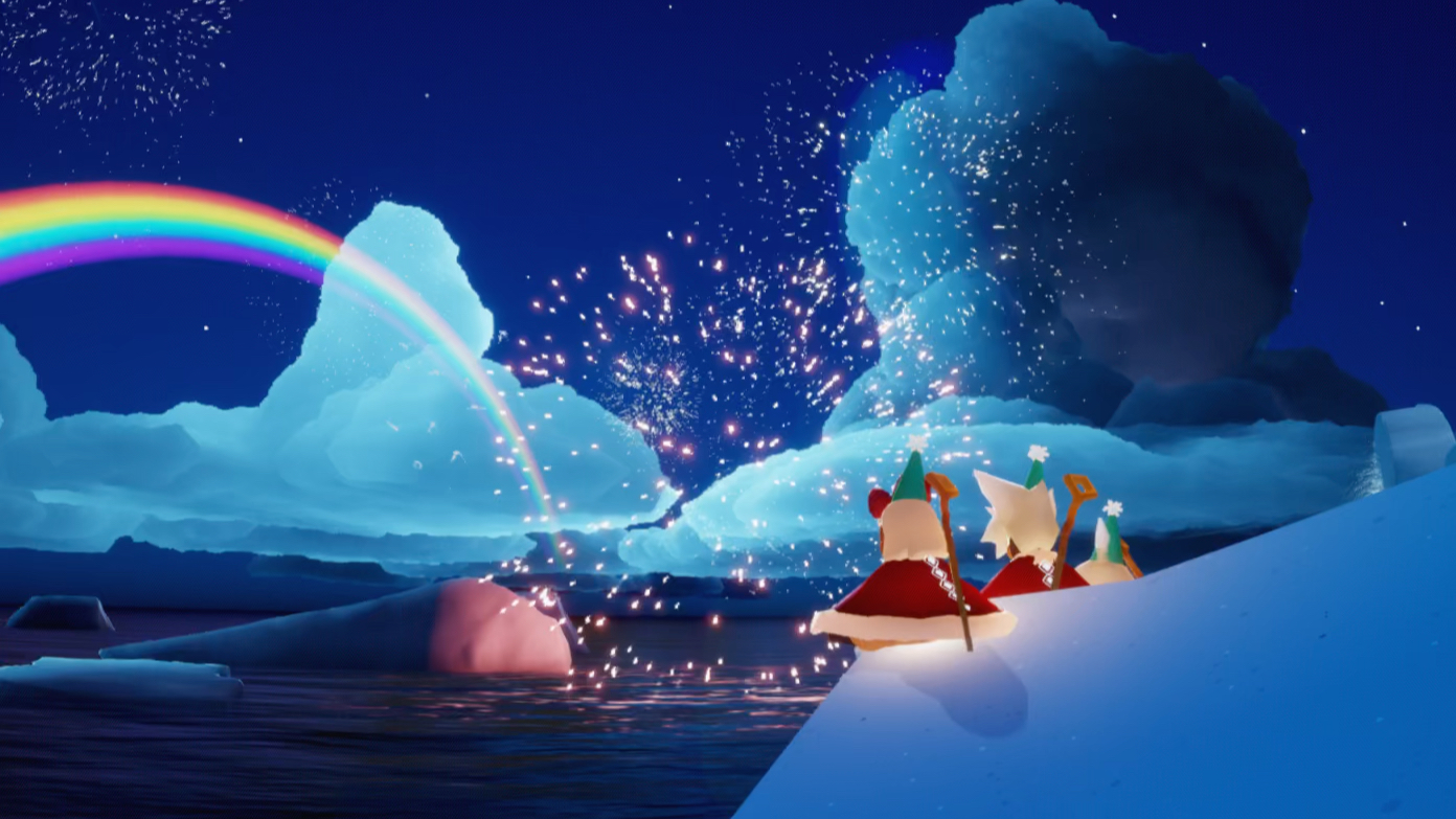 光遇 国际服 遇境新年整点烟火表演 2p音乐完整版