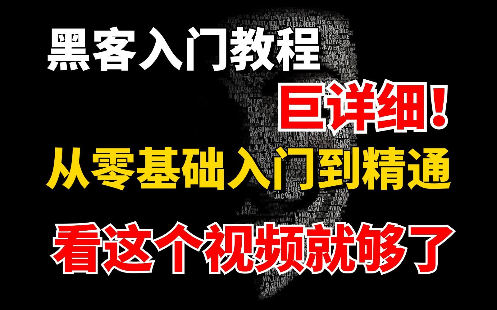 【网络安全】黑客入门教程(非常详细)从零基础入门到精通,看完这个视频就够了!哔哩哔哩bilibili