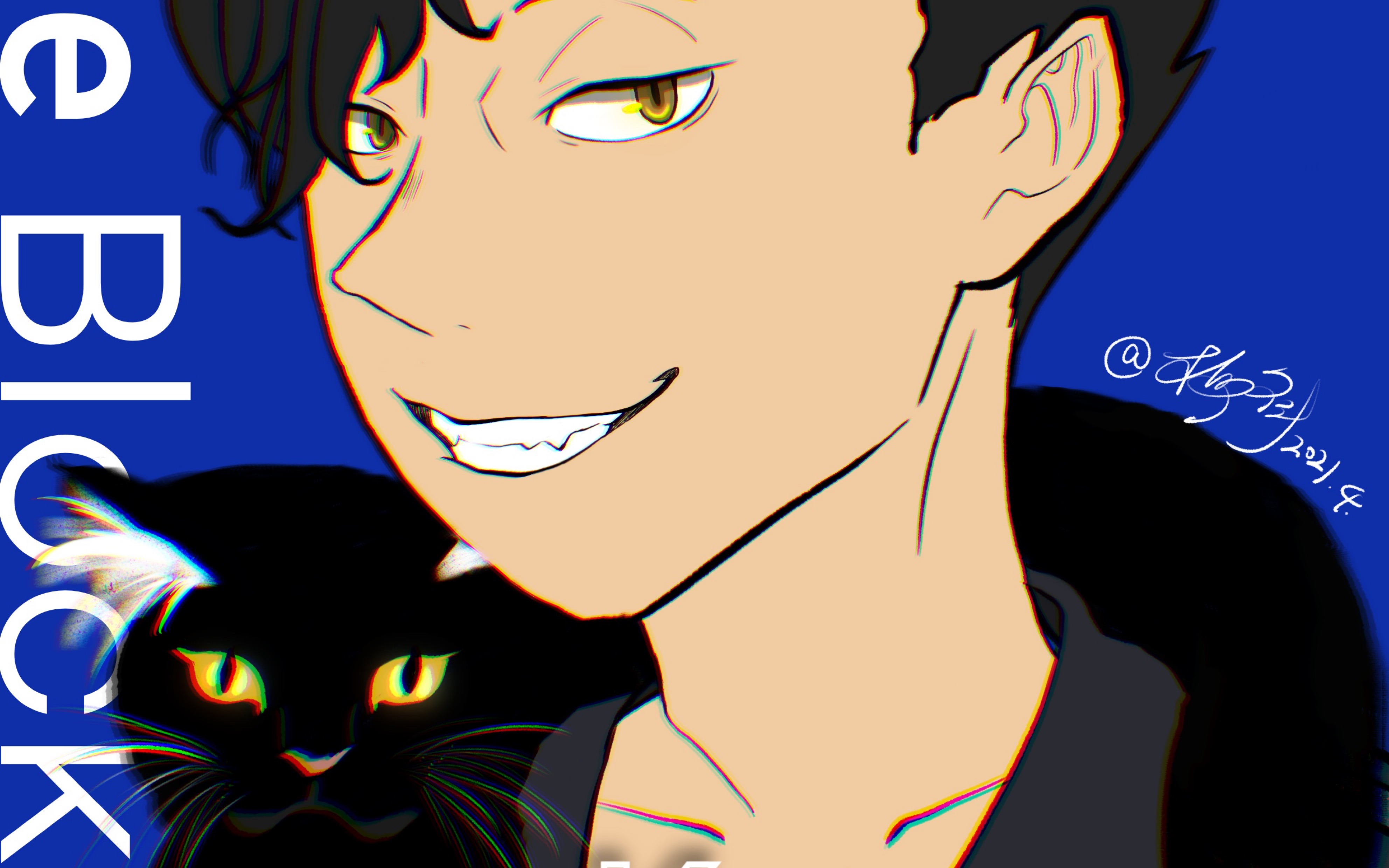 「procreate」存一个黑尾铁朗,小排球赛高!