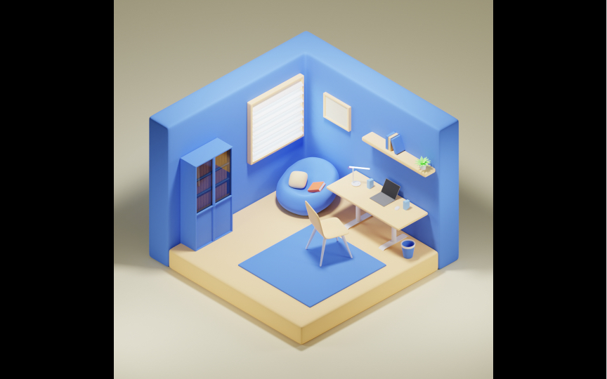 房间场景临摹 创作 【blender建模练习】