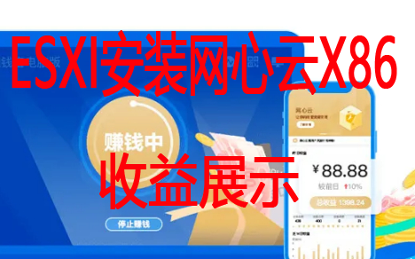 ESXI下安装网心云X86及后期收益展示哔哩哔哩bilibili