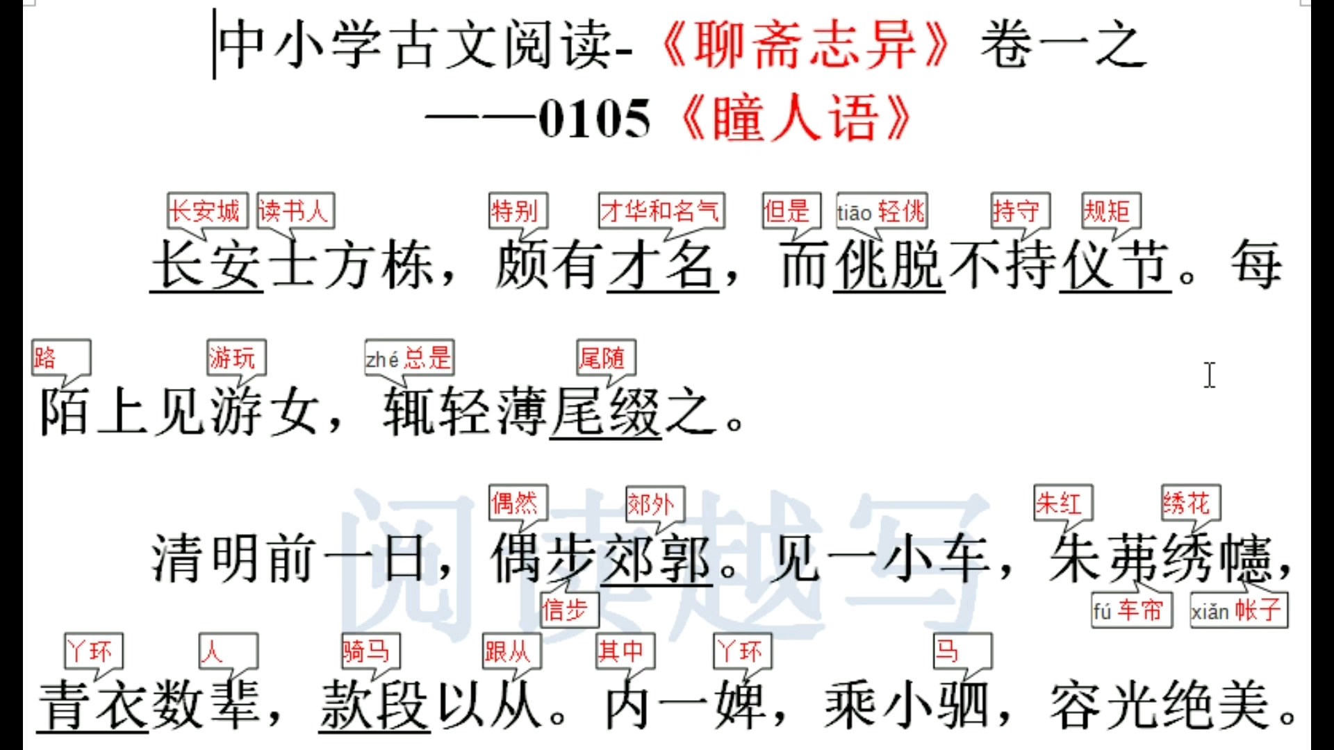 [图]读《聊斋志异》，学文言古文：妖狐故事之《瞳人语》，轻薄之人的遭遇