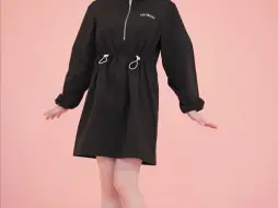 Tải video: Half Zip Hoodie Dress – LANTINAM