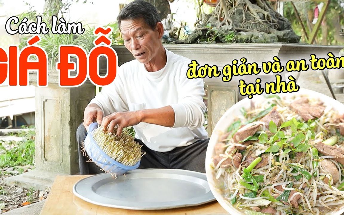 [图]Ông Thọ Chia Sẻ Cách Làm Giá Đỗ Đơn Giản An Toàn Tại Nhà Mung Bean Sprouts