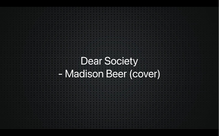 [图]Dear Society - Madison Beer (cover)