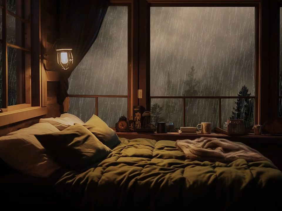 【室内温馨雨声】烟林大雨_大自然的声音帮助你理清心情,学习和冥想