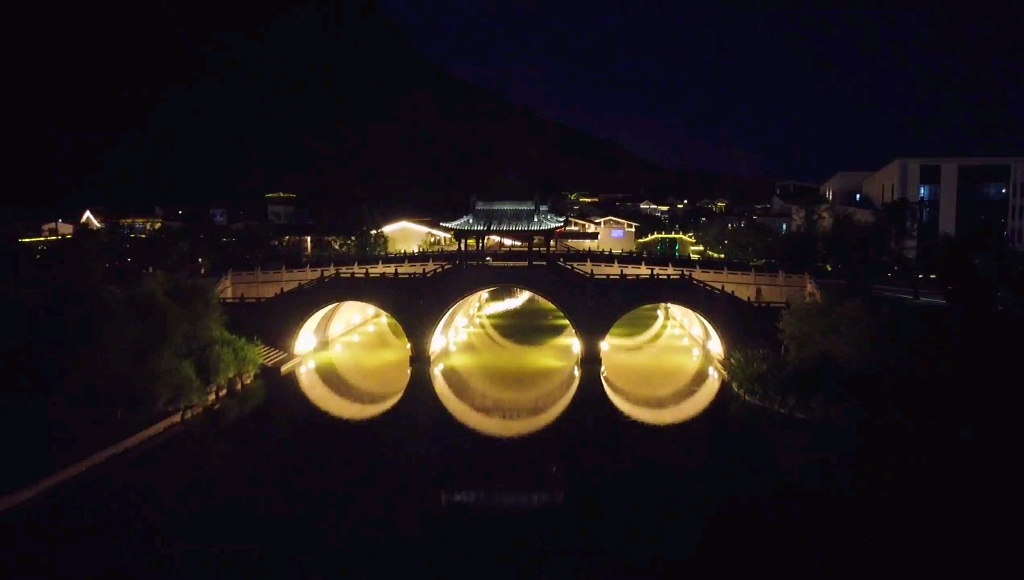 萧山湘湖金融小镇夜景