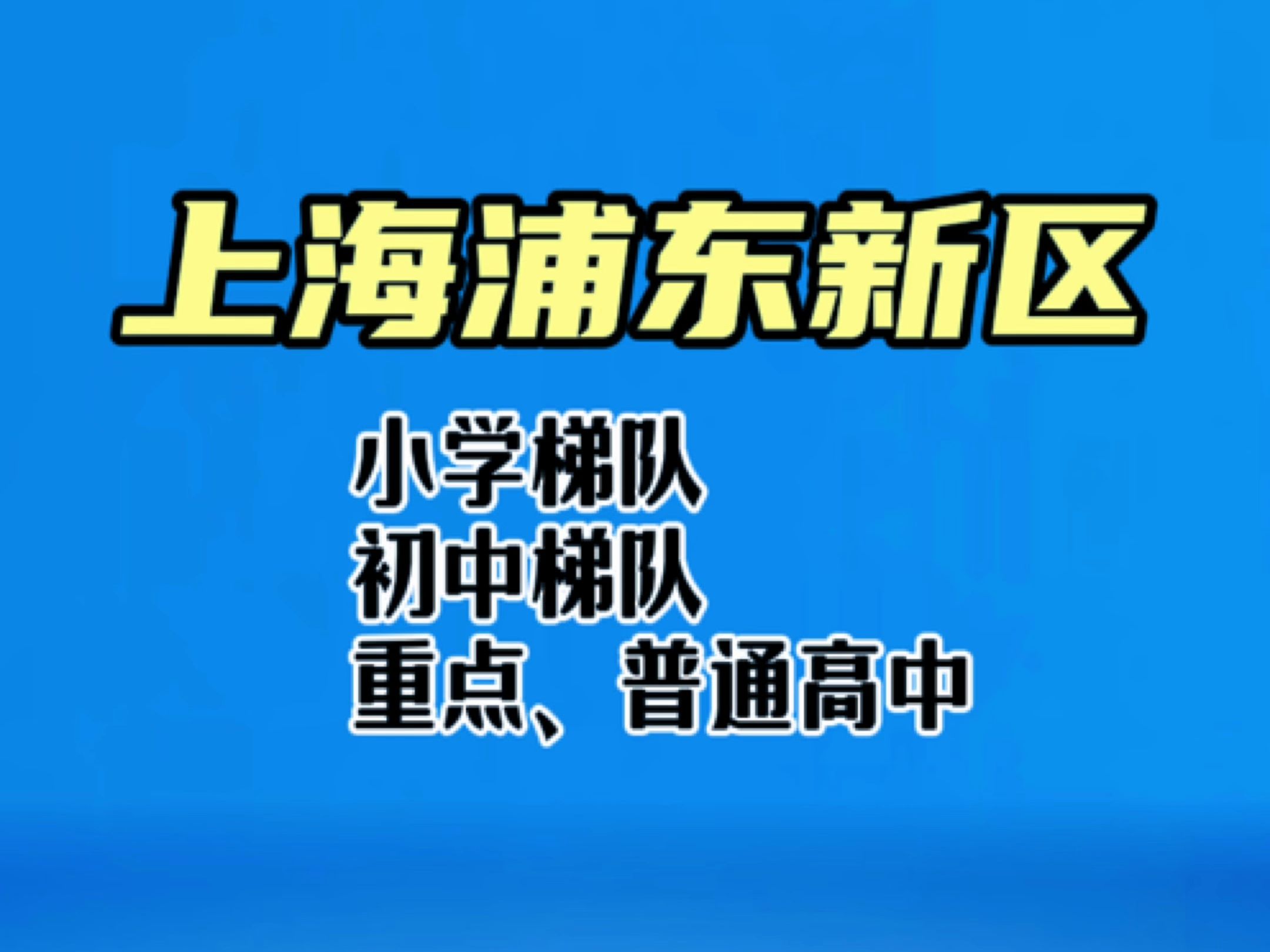 上海各区学校之浦东新区小学、初中梯队及高中排名哔哩哔哩bilibili