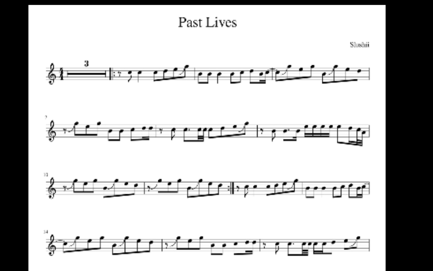 pastlives钢琴谱完整版图片