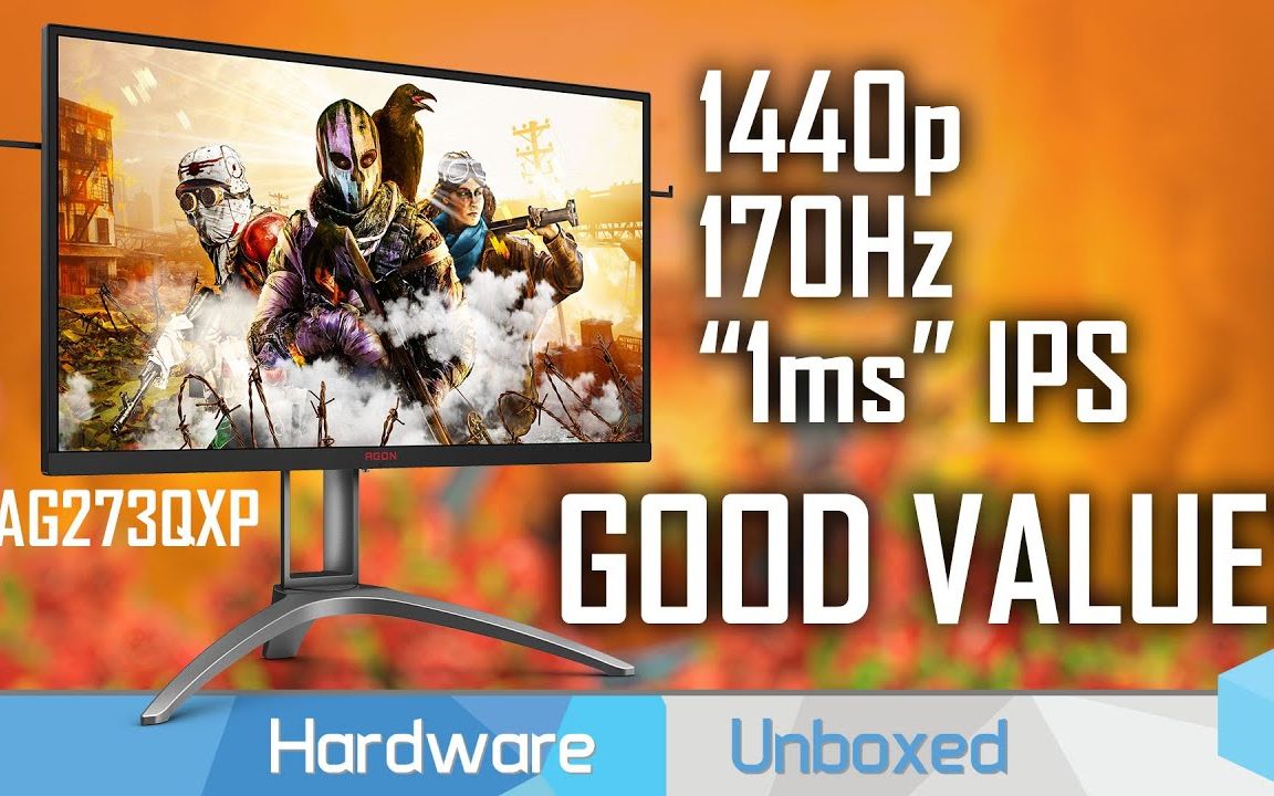 【Hardware Unboxed】冠捷AOC AG273QXP 评测, 170Hz 1440p Nano IPS,这是最好的么?(机翻)哔哩哔哩bilibili