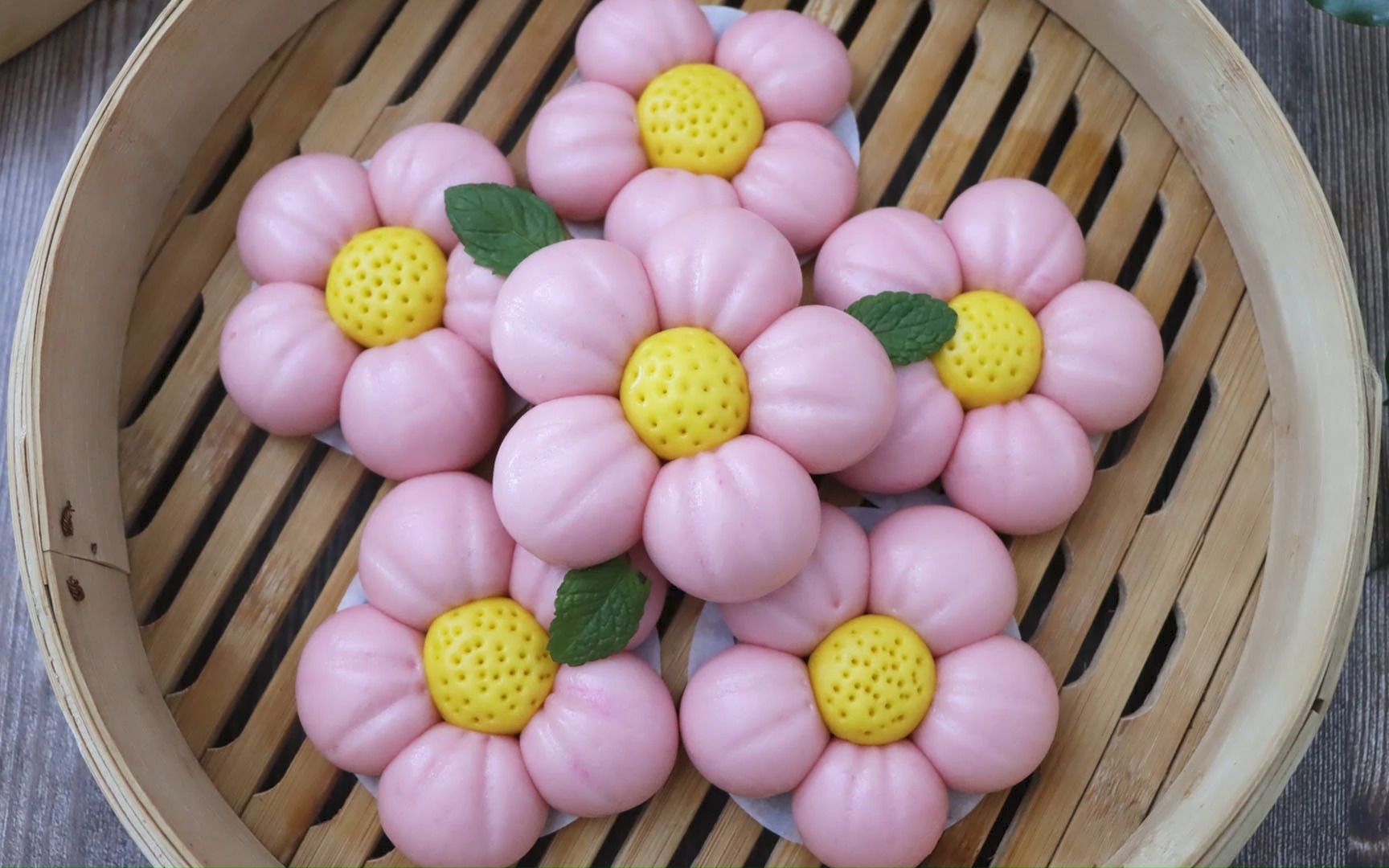 把春天吃进肚子里,简单又好看的桃花馒头,出锅太惊艳了