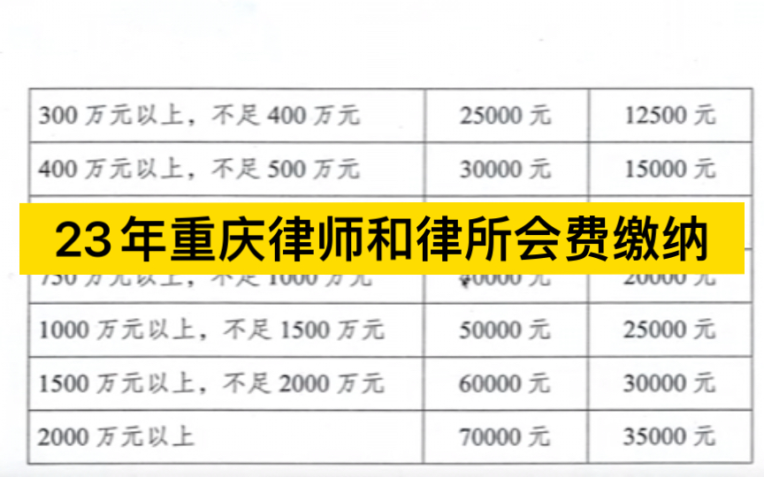 23年重庆律师和律所会费缴纳哔哩哔哩bilibili