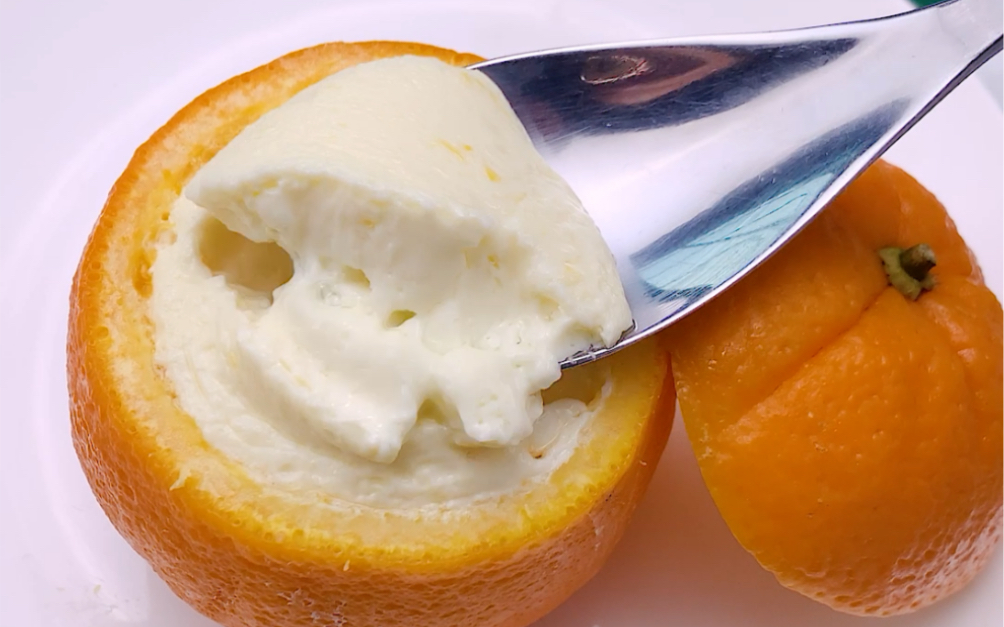 橙香十足,奶香四溢,蒸蛋q滑的#香橙牛奶蒸蛋 出锅啦