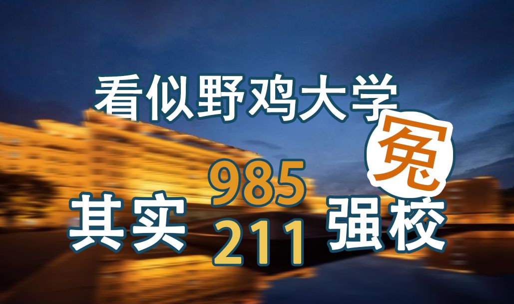 [图]被误认为野鸡大学的最冤985和211--纯属被名字耽误的6所顶级高校