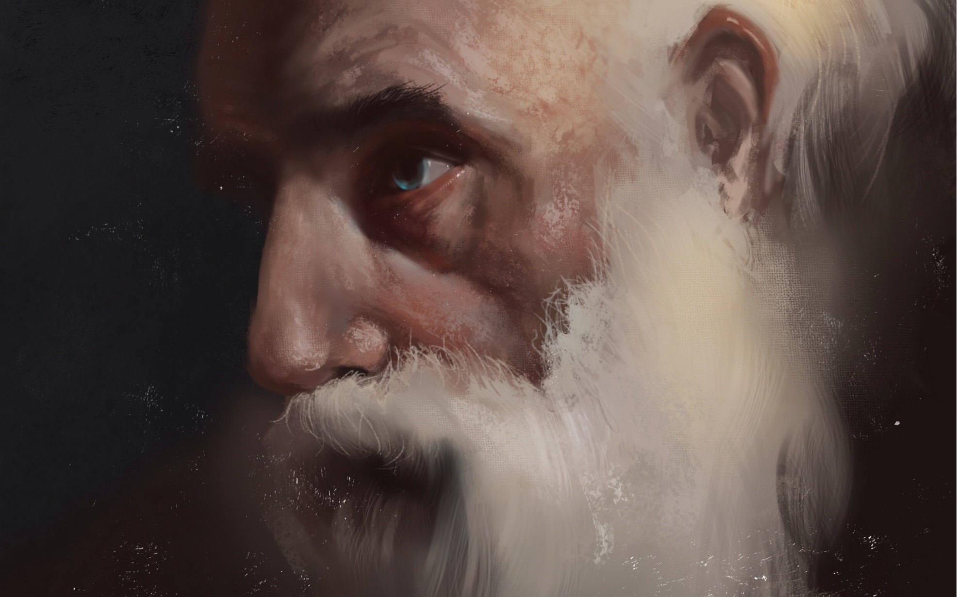 板绘厚涂技法 仿古典 老人肖像练习_哔哩哔哩 (゜-゜)つロ 干杯~-bili