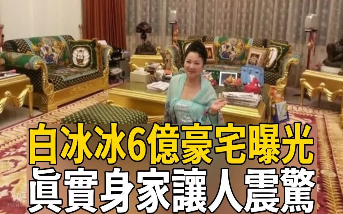 白冰冰6亿豪宅曝光,客厅大如停车场,真实身家泄露太有钱哔哩哔哩bilibili