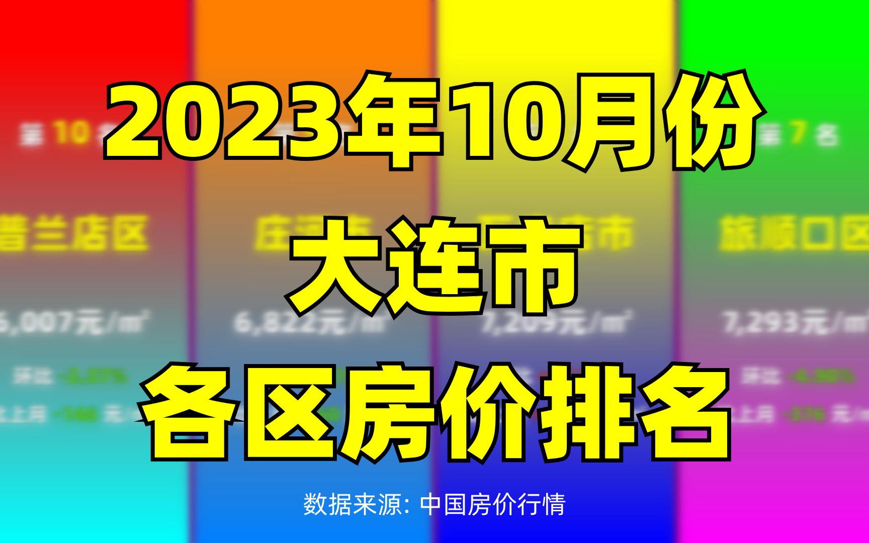 2023年10月份大连市各区房价排名哔哩哔哩bilibili