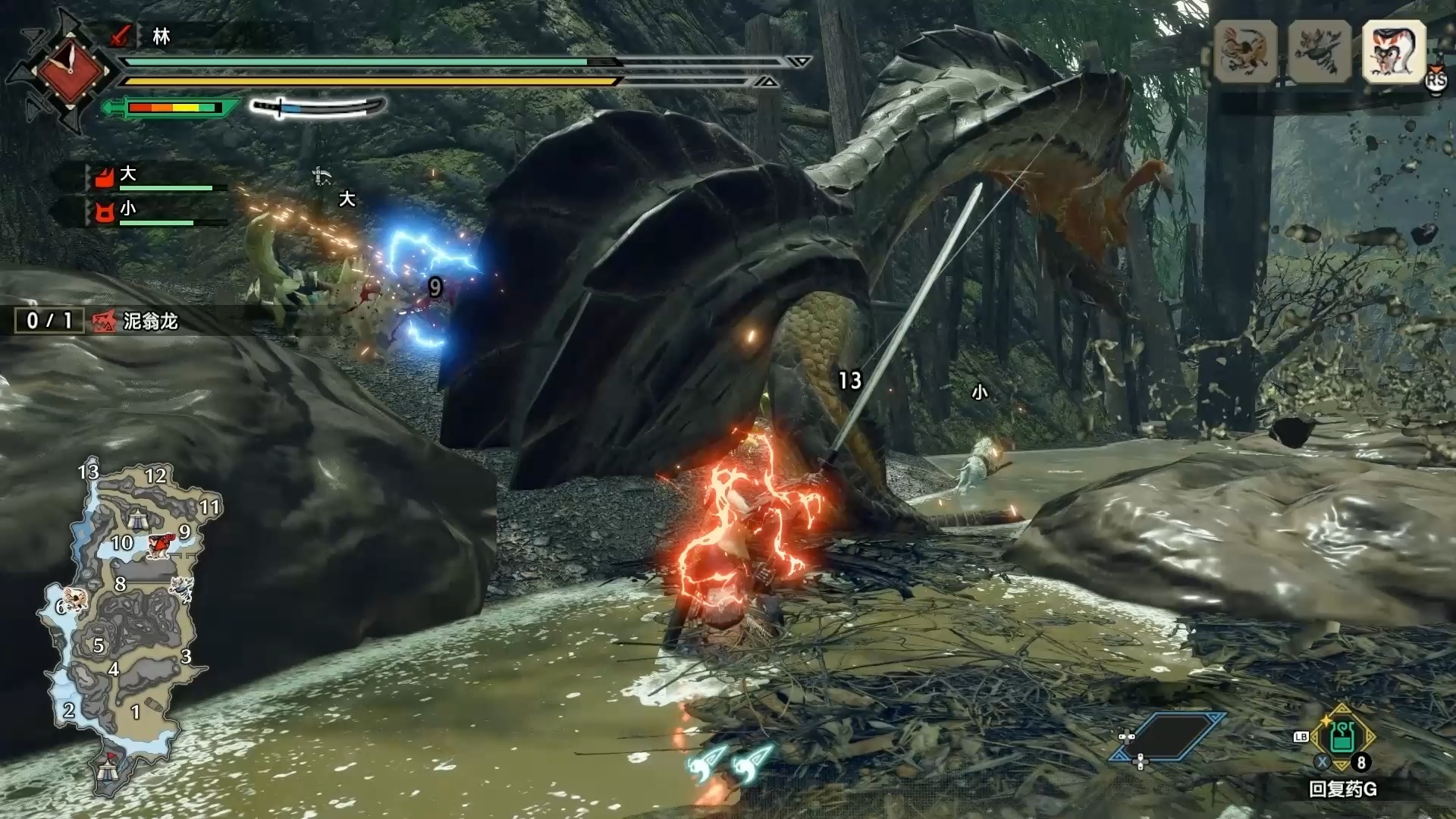 怪物猎人崛起,前期超强boss泥翁龙,简直就是龙中猛虎