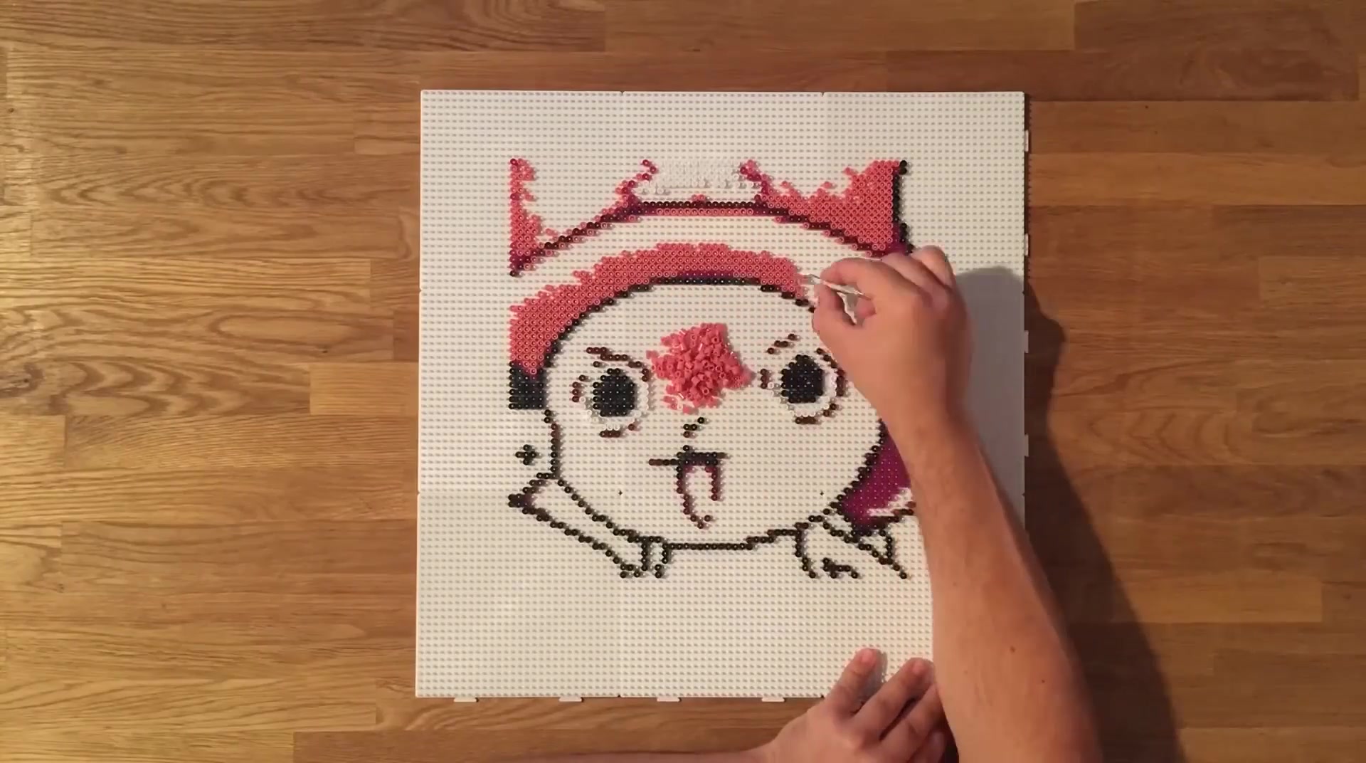 人肉打印机拼豆画海贼王乔巴