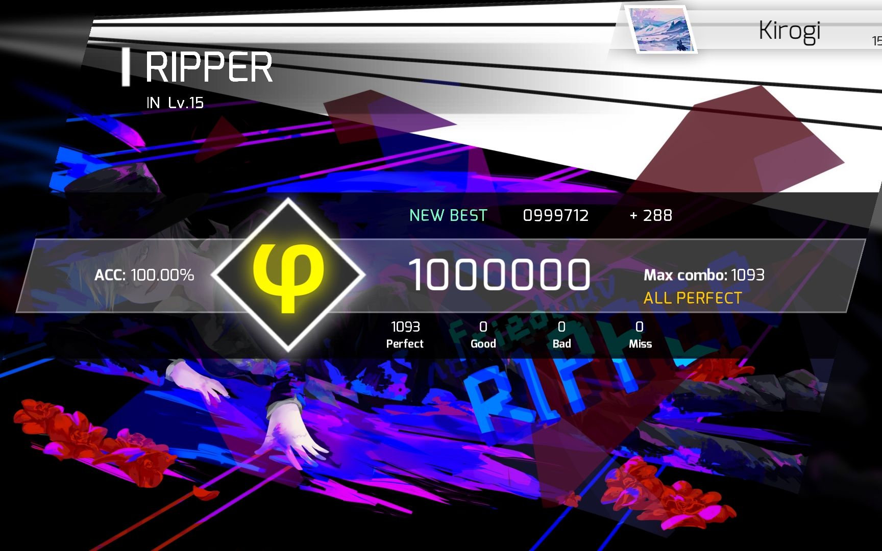【phigros拇指】ripper in lv.15 ap