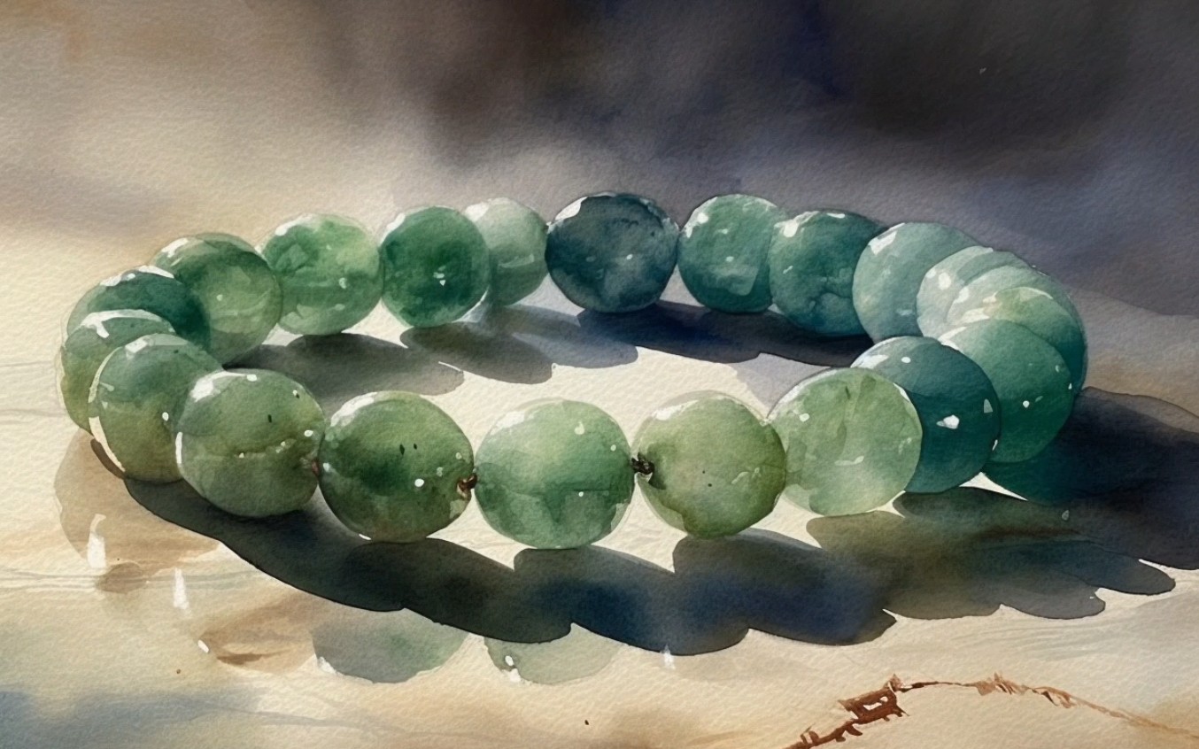 ai水彩:翡翠