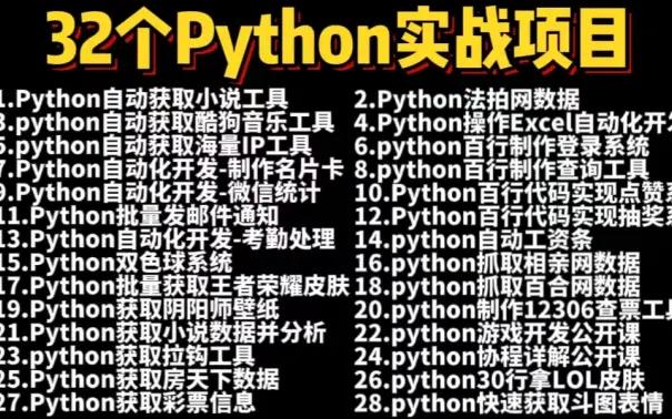 [图]【Python项目实战】附源码！全网最新的Python实战项目案例，超适合小白练手的实战项目！（最新录制）