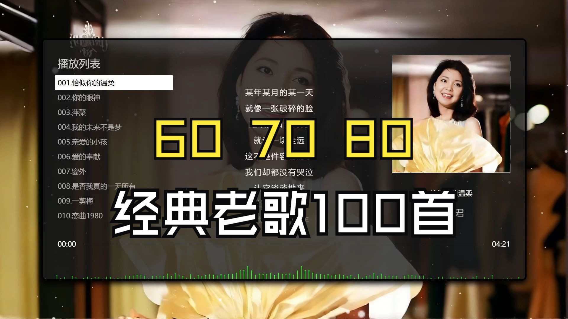 60后70后80后经典老歌 | 爸妈那个年代的歌曲 | 回忆涌上心头 | 100首分集