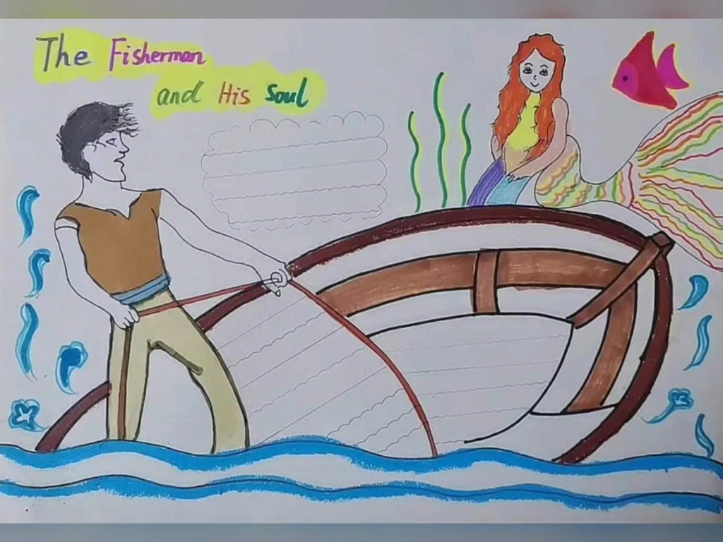 渔夫和他的灵魂简笔画图片