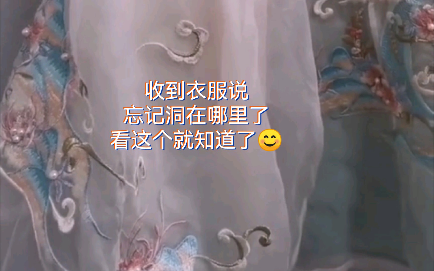 小姐姐收到衣服说忘记洞在哪里了.绣花 绣补.哔哩哔哩bilibili