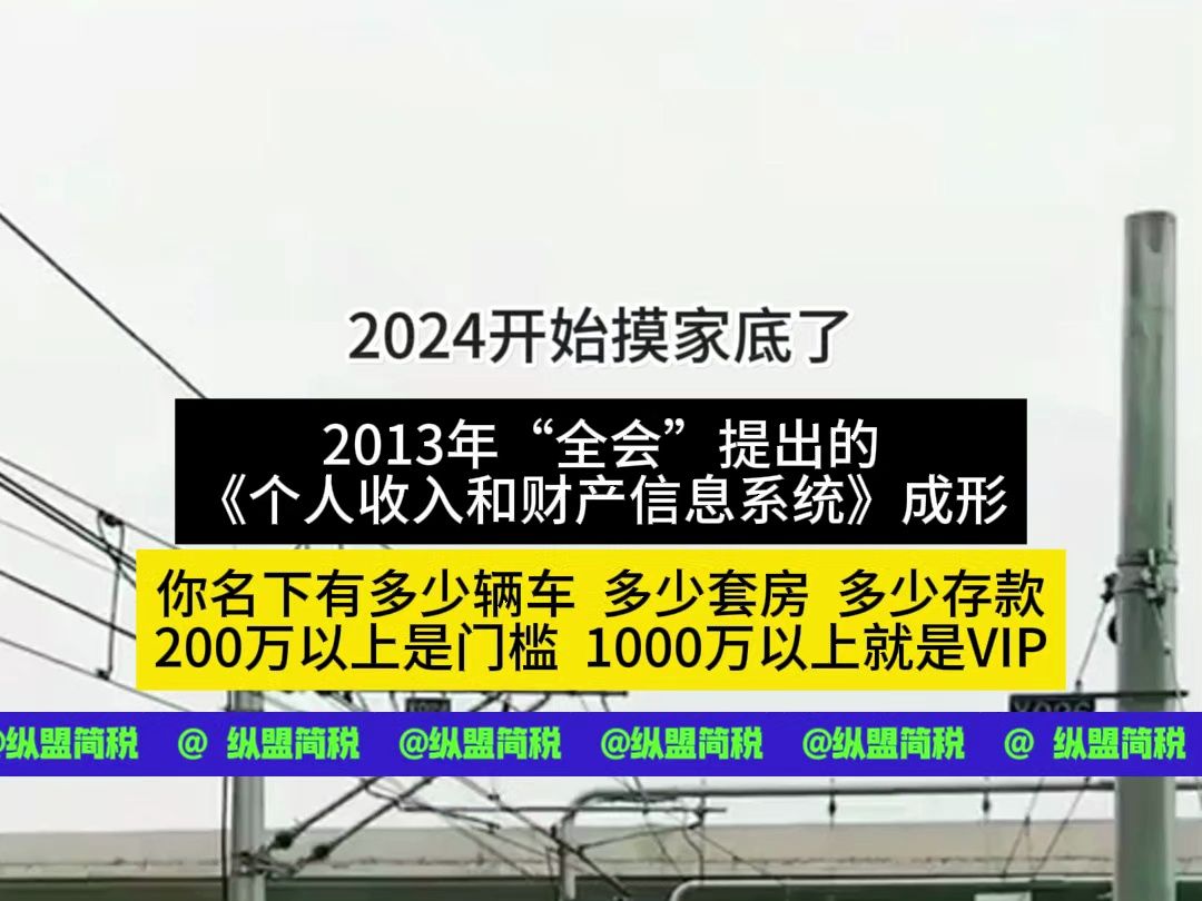 2024年摸家底了!《个人收入和财产信息系统》成型!关注我们,持续为您更新上海公司政策新政,更有2024上海全市各区注册公司礼包等您来领#注册公司...