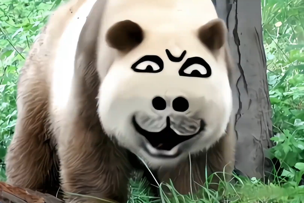 哈哈哈,这熊猫好猥琐啊
