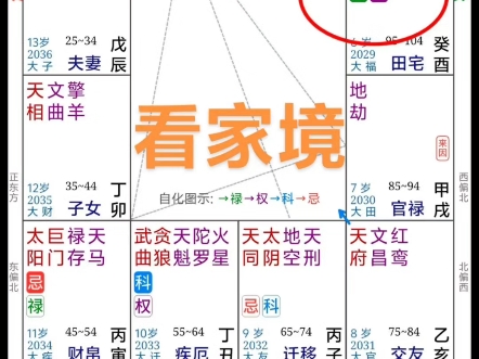 简单从命盘看家境,田宅宫主家境与家庭的物质生活,田宅宫坐禄又坐权、说明家境不错 物质生活佳.哔哩哔哩bilibili