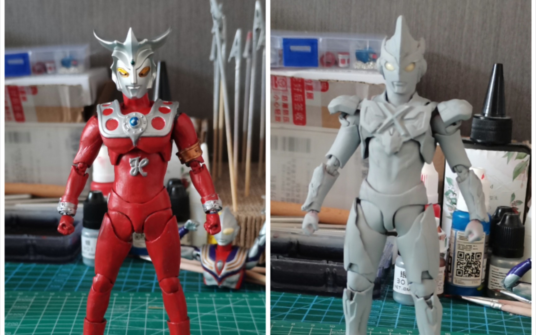 自改shf艾克斯奥特曼超越型白模