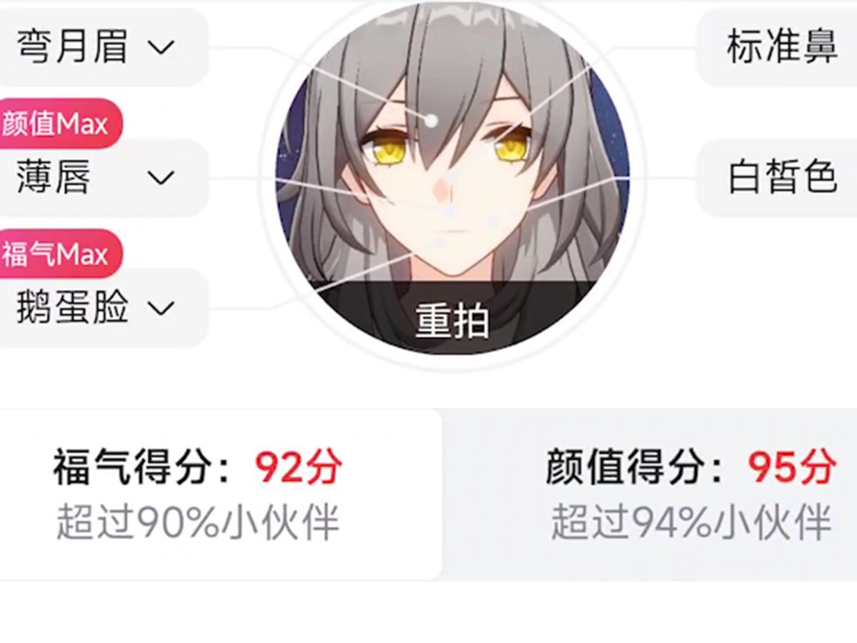 星铁女角色颜值打分(百度测颜)哔哩哔哩bilibili