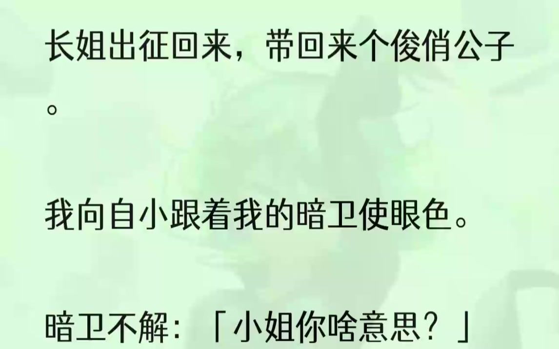 (全文完结版)我长姐花曦,寿康侯长女,披甲七载,挂帅出征.在我眼里,长姐嫁人至少也应该是将门王侯,才配得上花元帅的鼎鼎大名.如今带回来了个...