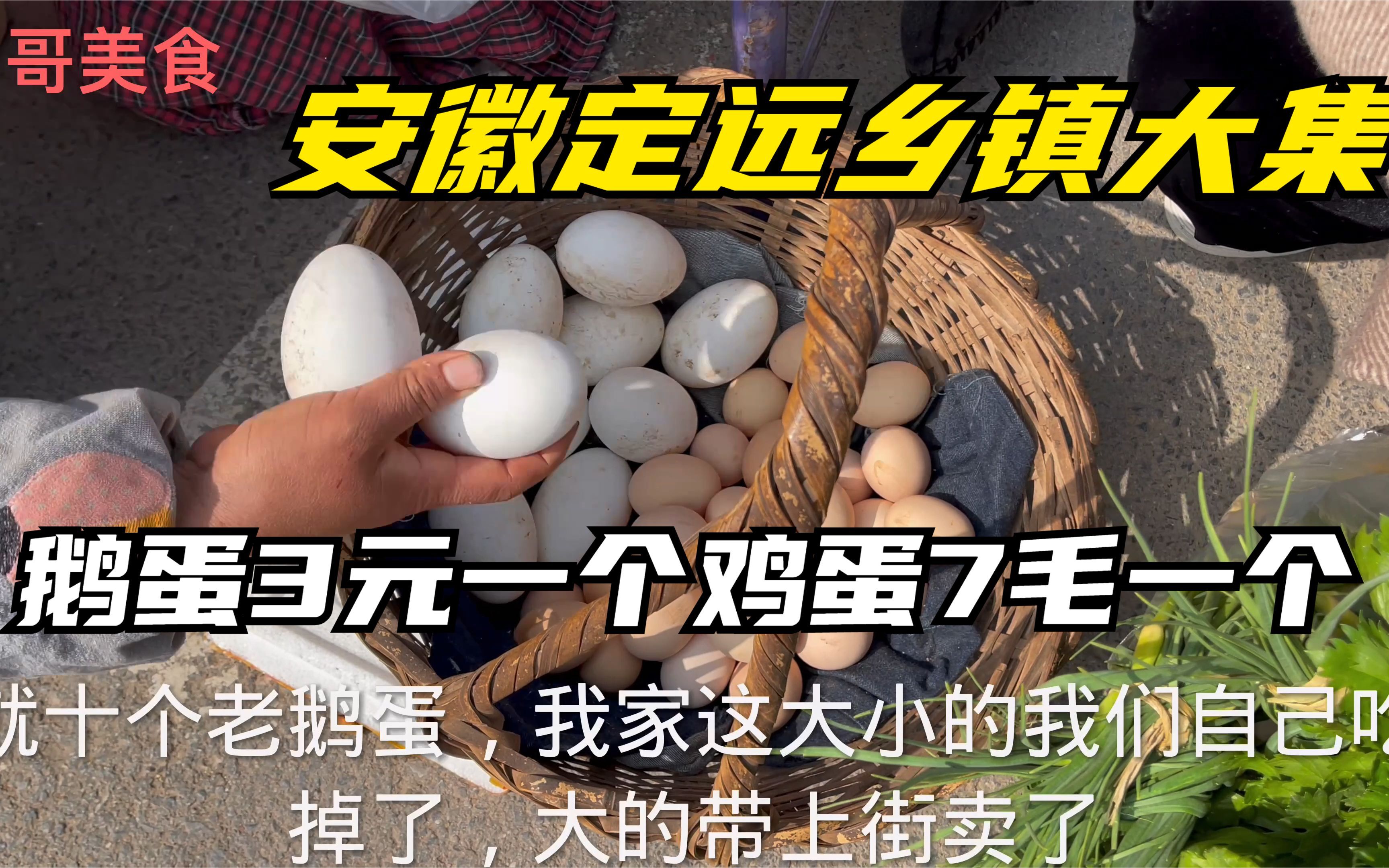 唐哥定远赶大集,老鹅蛋3元草鸡蛋7毛一个,整点回家烧4个菜喝点哔哩哔哩bilibili