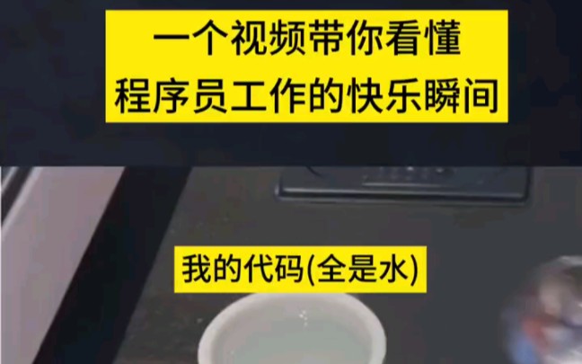 程序员的快乐瞬间,不就是写代码吗?很简单啊!哔哩哔哩bilibili