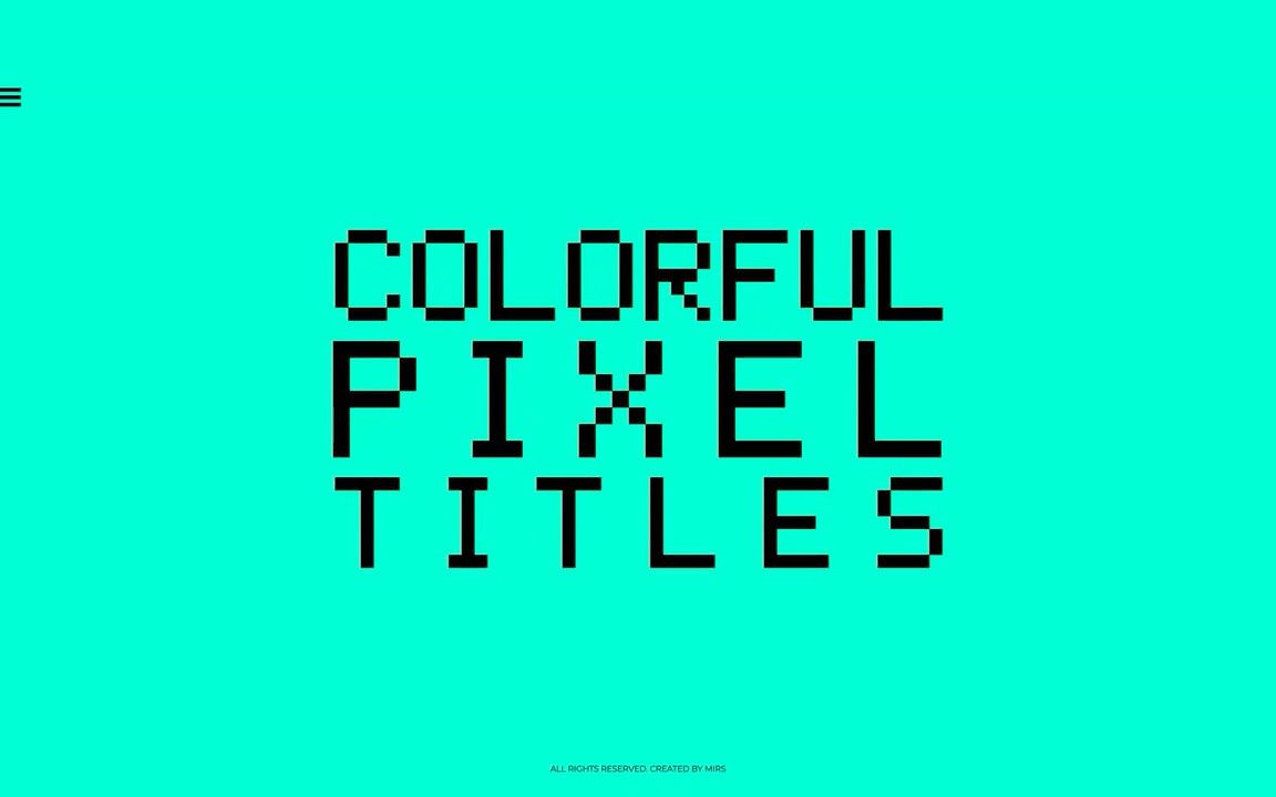 fcpx插件 炫彩像素风格文字标题模板预设 Colorful Pixel Titles哔哩哔哩bilibili