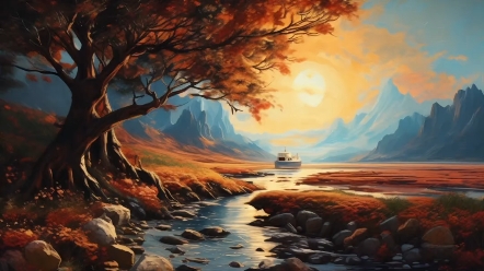 画面太美 #治愈系风景 #带你走进画里 #美图分享 #山水风景画