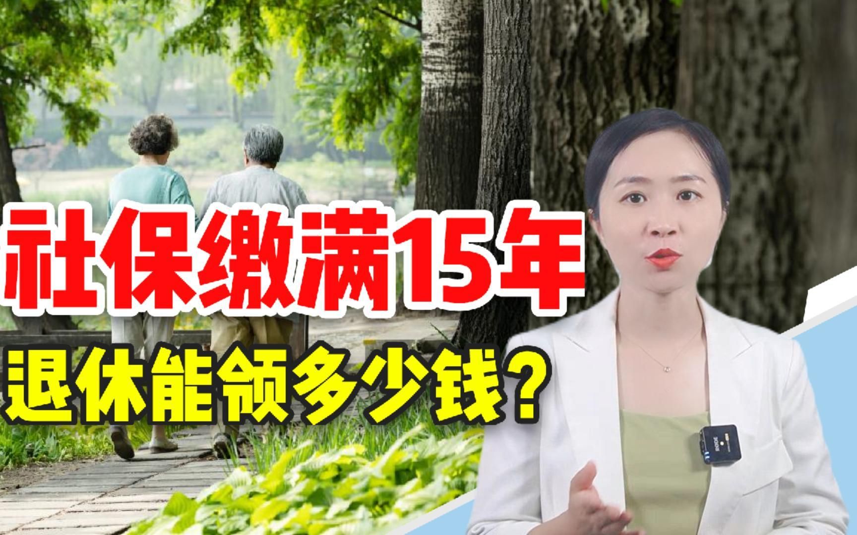 社保缴满15年,退休能领多少钱?手把手教你计算哔哩哔哩bilibili