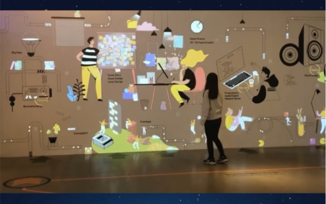 ai互动投影墙ai互动投影墙#ai互动探究#互动投影技术#互动装置艺术#新