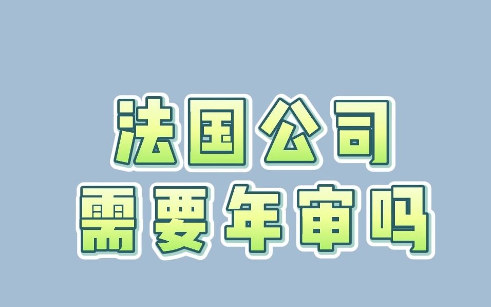 法国公司需要年审吗哔哩哔哩bilibili