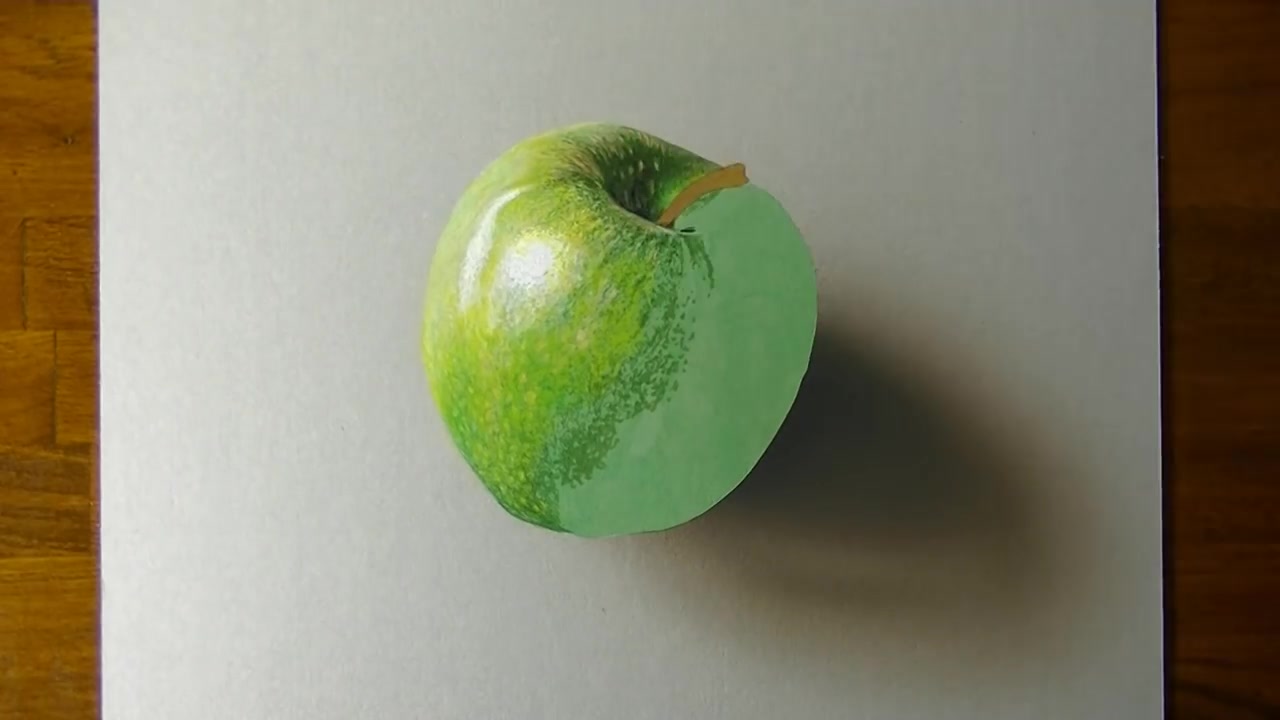 如何绘制一个3d苹果