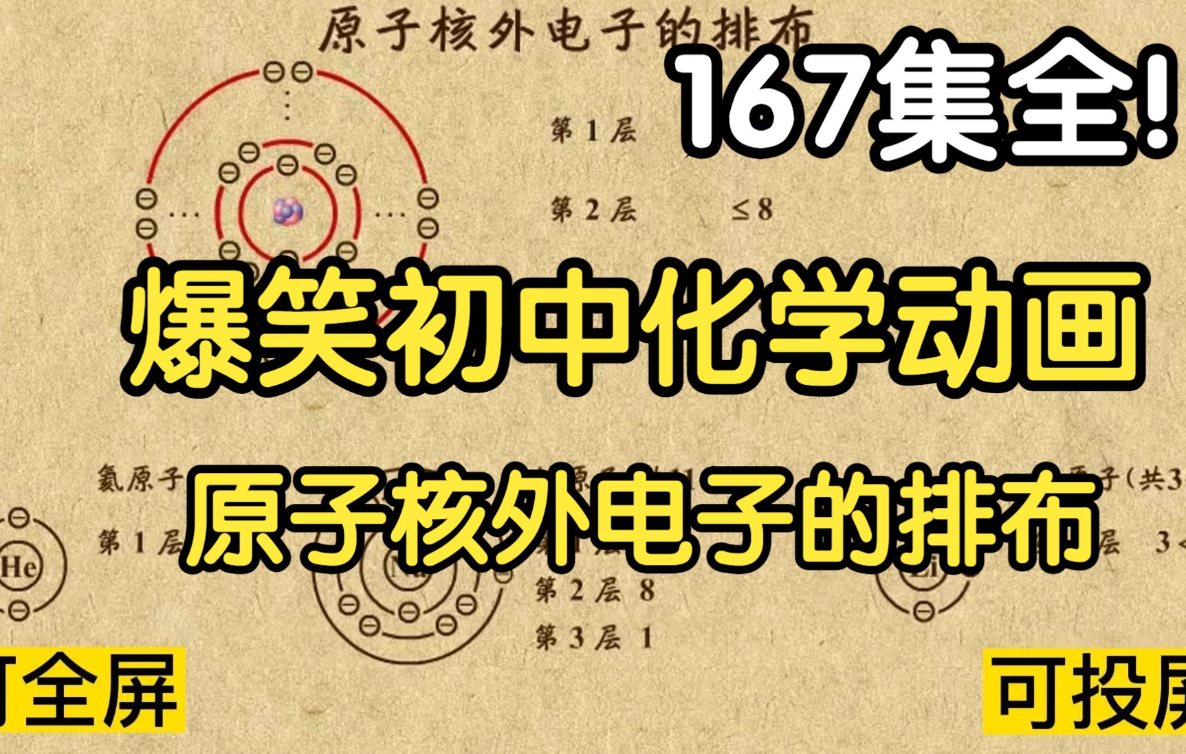 167集全可分享 爆笑初中化学动画 原子核外电子的排布 孩子一看就明白哔哩哔哩bilibili