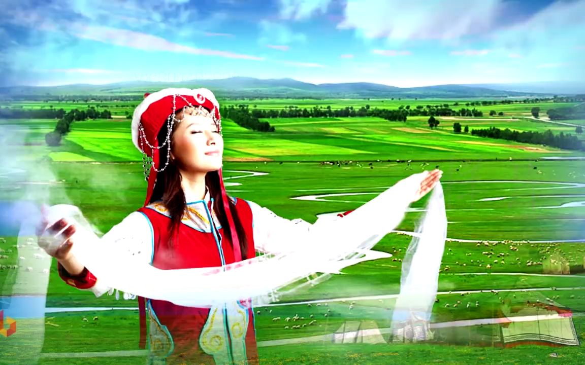 c182 吉祥谣 藏族民族舞蹈西藏雪域风景青藏高原雪山舞台led大屏幕