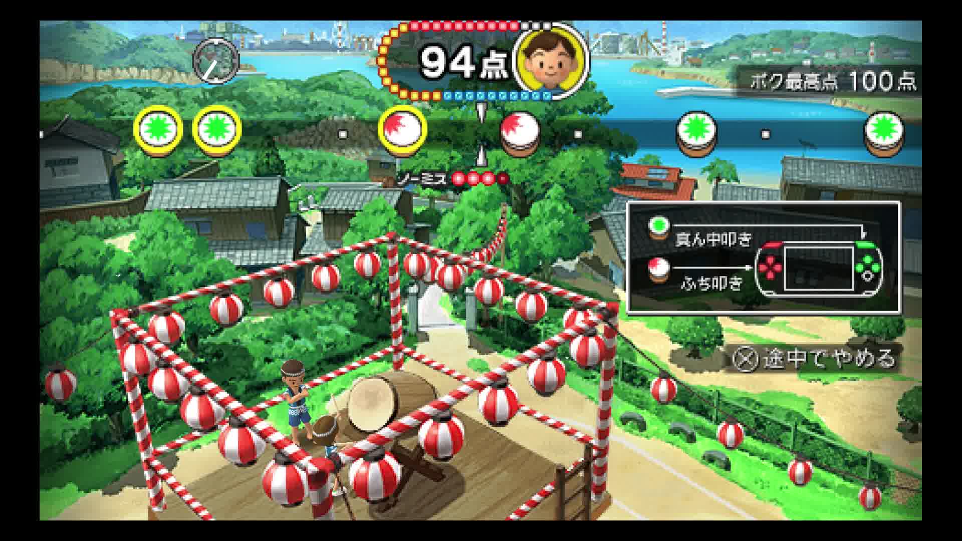 psp我的暑假4盂兰盆节敲太鼓满分