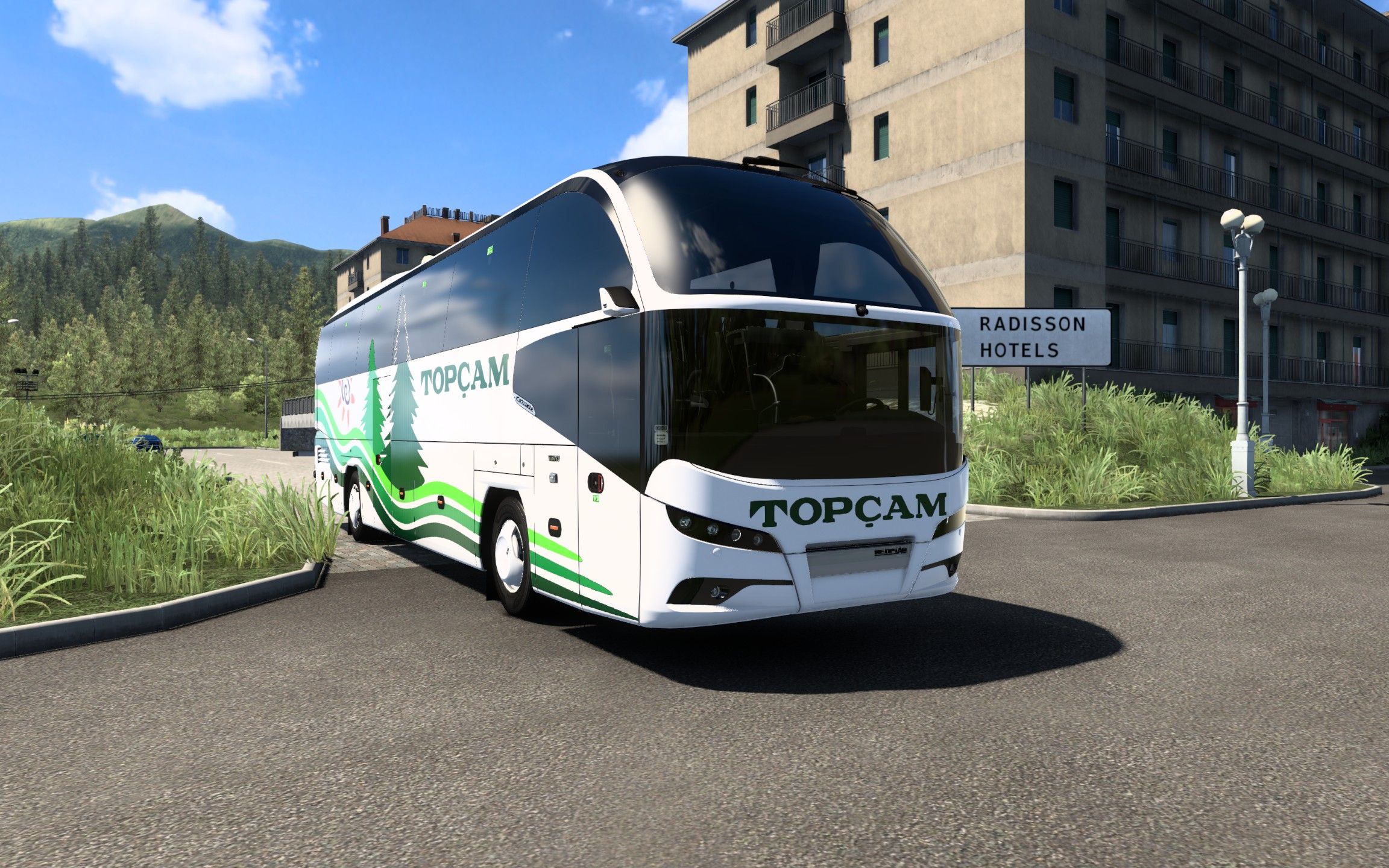 欧卡2#尼奥普兰cityliner大巴,搭载360全景电子后视镜,行车更安全1.