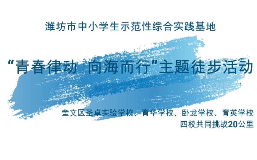 潍坊市奎文区圣卓实验学校、育华学校、卧龙学校、育英学校四校共同挑战20公里徒步活动哔哩哔哩bilibili