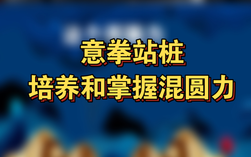 【龚东.意拳站桩】站桩培养和掌握混圆力哔哩哔哩bilibili