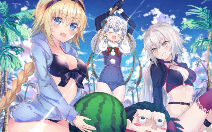 【fgo】泳装白枪呆技能,动作,宝具,好球.